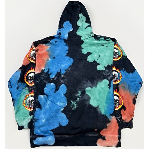Rockstar Original Hoodie Mens XL Tie Dye Skull/Flames Sweatshirt Concert Tour - Picture 8 of 8